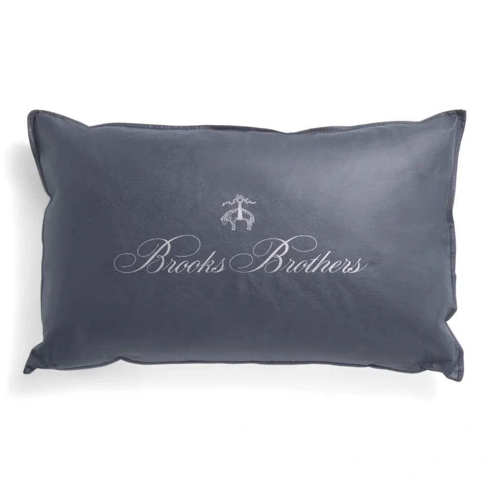 BROOKS BROTHER Queen White Made In Turkey Luxury Down Bed Pillow